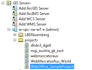 ArcGIS Server Service name in ArcCatalog