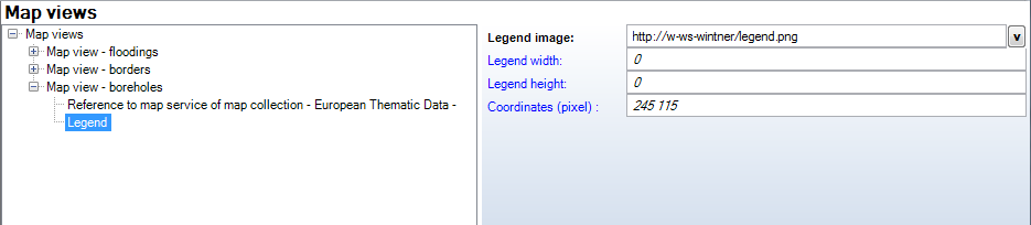 Legend configuration