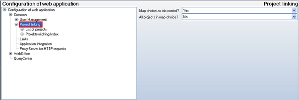 Project linking configuration