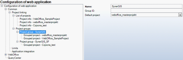 Project group configuration
