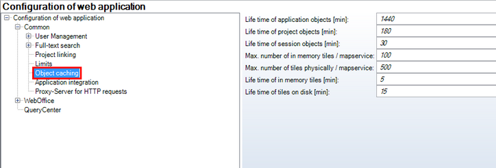 Object caching configuration Object caching configuration