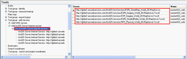 ArcGIS Server internet Service configuration - e.g. free ESRI ArcGIS Online services