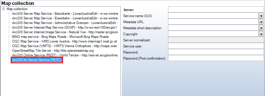 ArcGIS for Server service (REST) - map collection