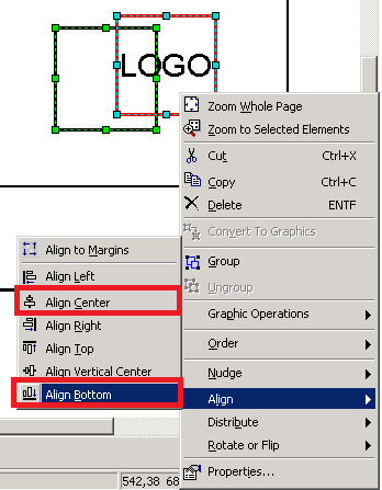 Align a Logo field inside a frame