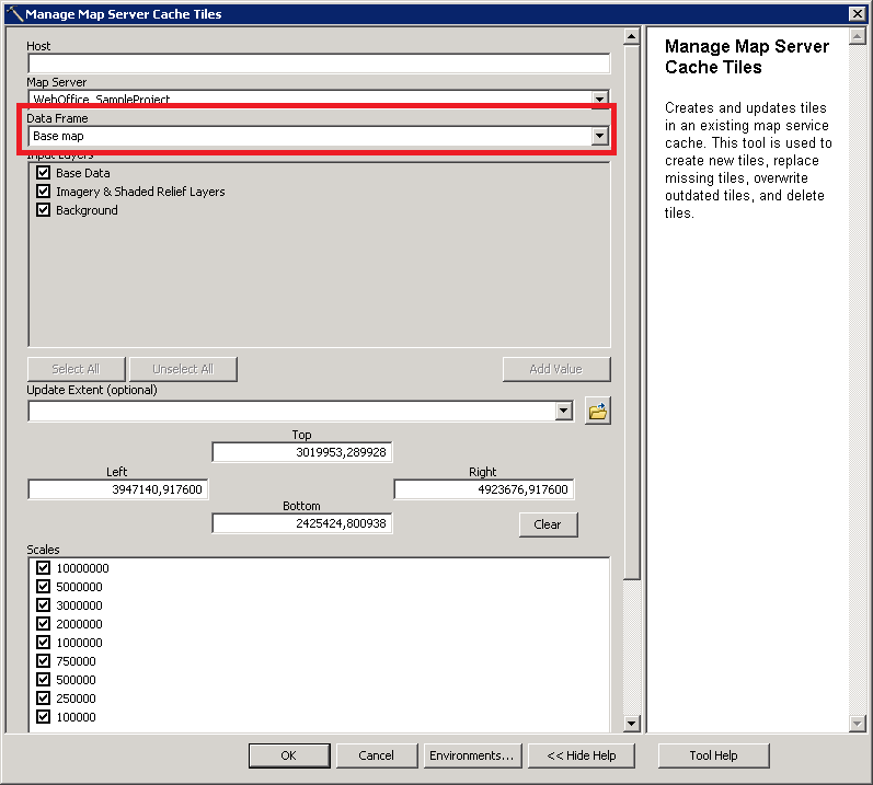 Cache tile creation - properties
