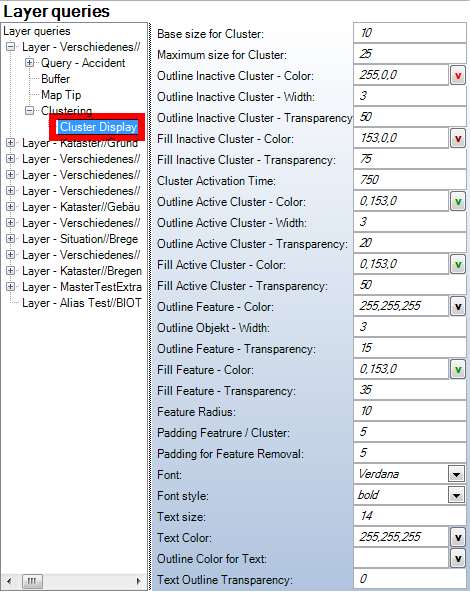 Cluster Display configuration - WebOffice Category