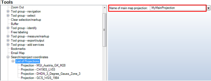 Name of main map projection - WebOffice category