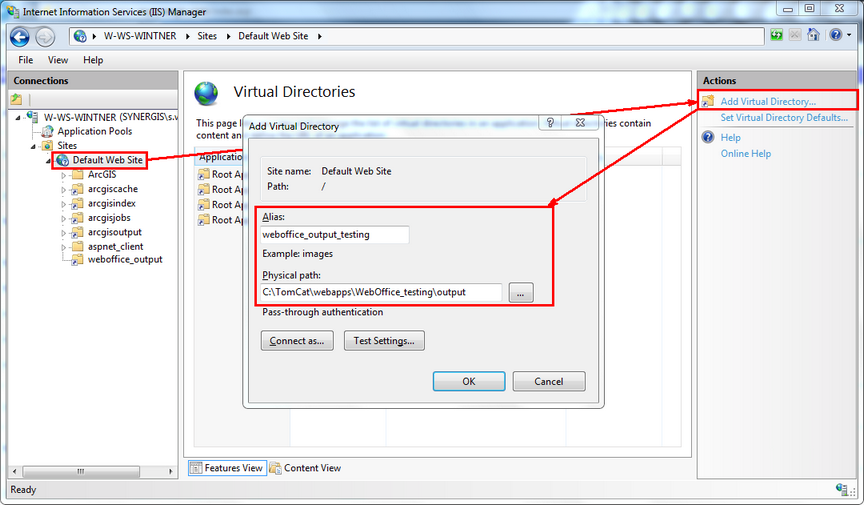 Add a virtual directory in IIS