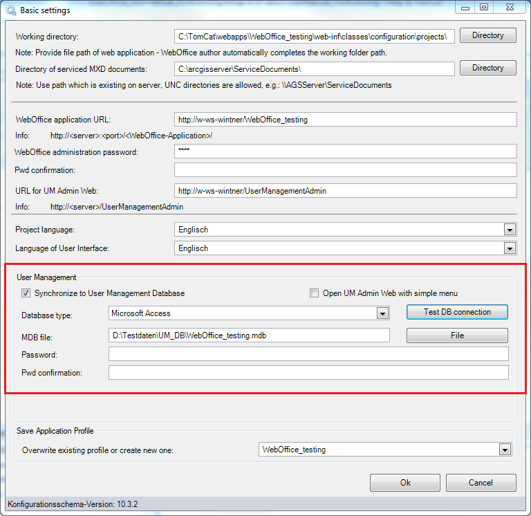 Adjust usermanagement settings in Basic Settings