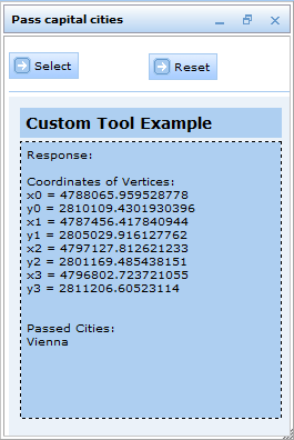 Custom Tool with output in WebOffice 10 R3 HTML client