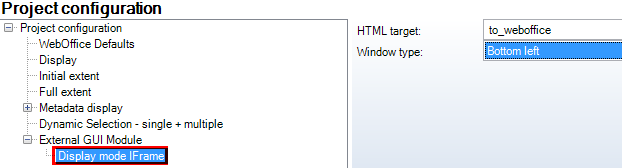 Display mode of External GUI module