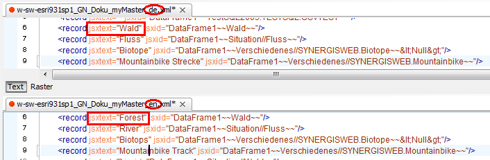 Edit the Multilanguage Legend xml Files
