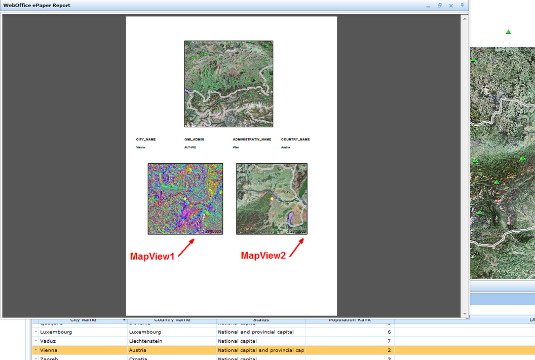 ePaper report with map views