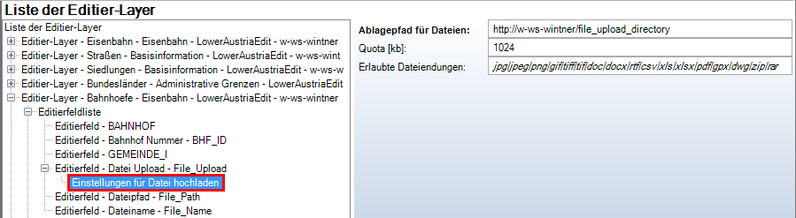 File upload properties - WebOffice category File upload properties - WebOffice category