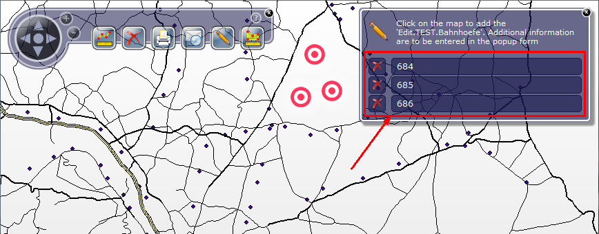 Overview of created points
