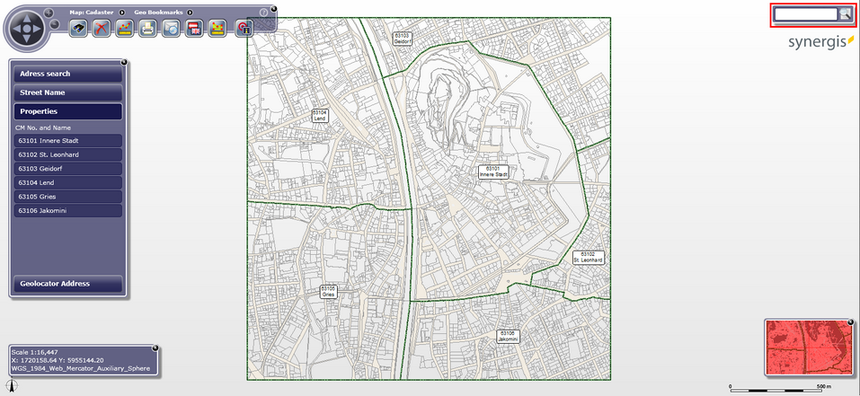 Full-text search in WebOffice flex client - Display in Toolbar