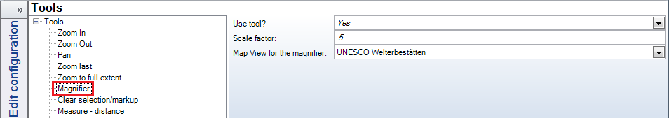Magnifier configuration