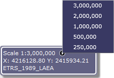 Display of a list of discrete scale levels in WebOffice flex client Display of a list of discrete scale levels in WebOffice flex client