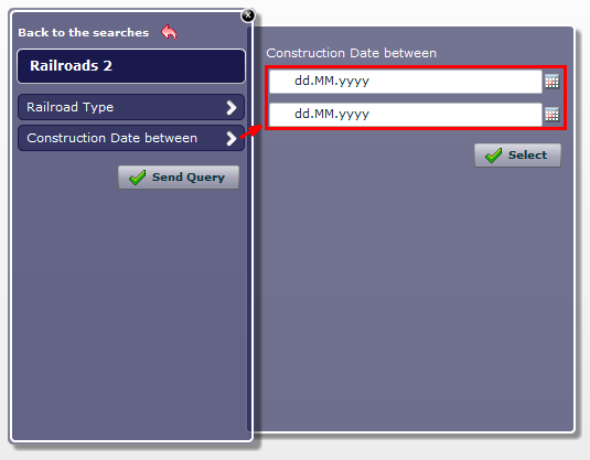 "Between" search with date fields with another comparison