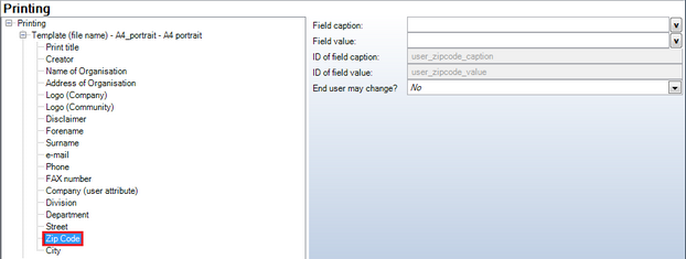 Zip code configuration