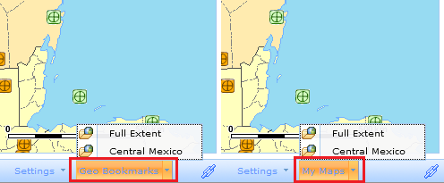 Custom alias for geo bookmarks in the WebOffice html client user interface