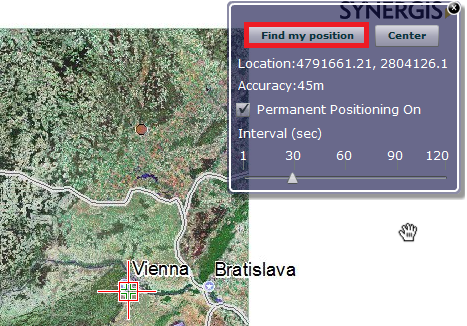 Geolocation Tool dialog in WebOffice 10 R3 flex client