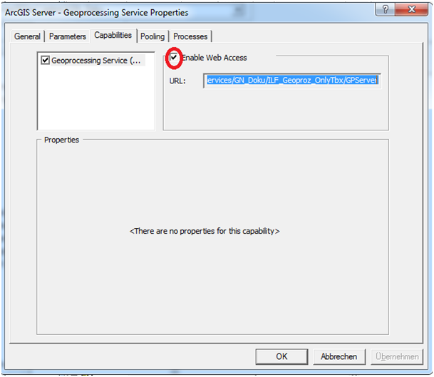 Geoprocessing service capabilities