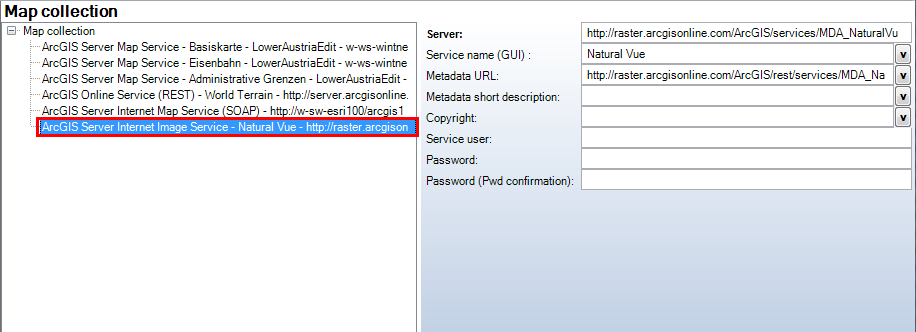 ArcGIS Server Internet Image Service - Maps category