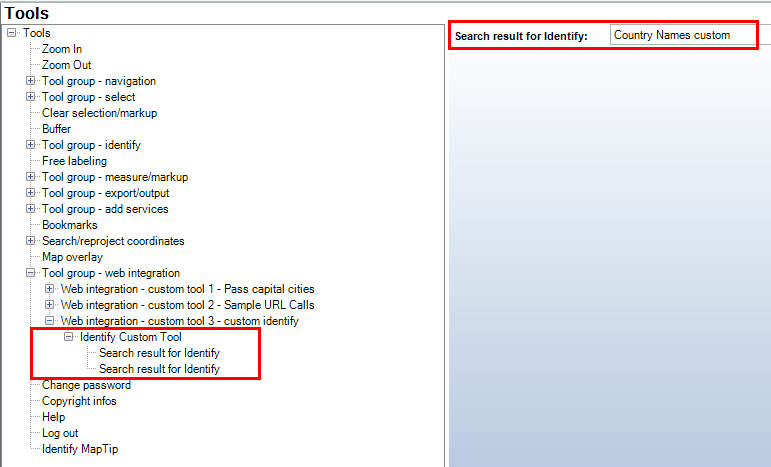 Identify Custom Tool - search results