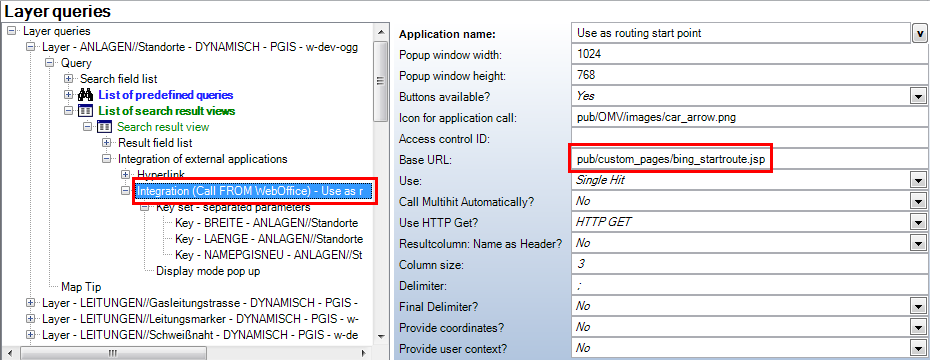 Integration BingMaps Routing - configuration