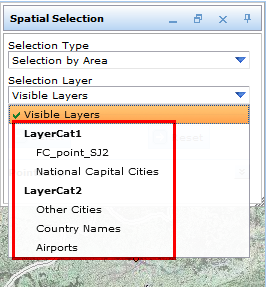 Spatial Selection with layer categories in WebOffice html client