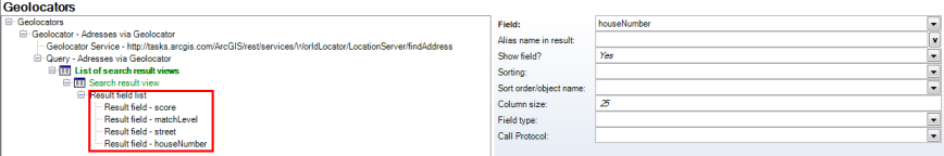 Geolocators - Result field list 