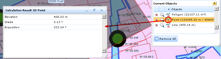 3D measures of a point measure object
