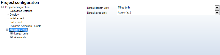 WebOffice 10 R3 Project Conficuration - Units of Measurement