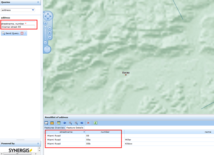 WebOffice 10 R3 client connected address search including street name and house number