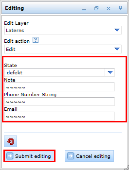 Edit fields in the editing dialog of the WebOffice html client