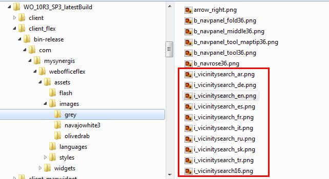Changing neighbor search icon 