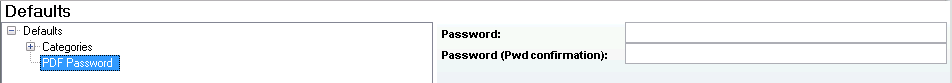 PDF password configuration PDF password configuration