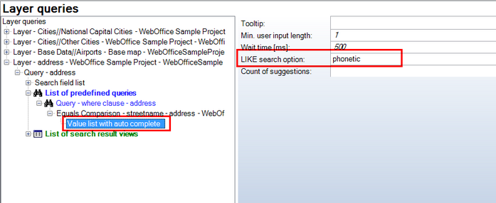Phonetic search configuration - value list with autocomplete