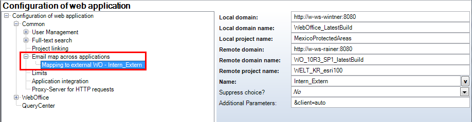 Configuration - Email Map across Applications
