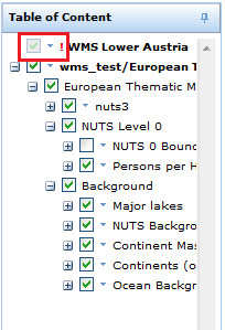 WMS map service not able to respond in time get marked with red expression mark in table of content WMS map service not able to respond in time get marked with red expression mark in table of content