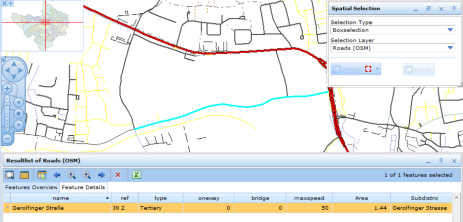 Displaying result by selecting route data
