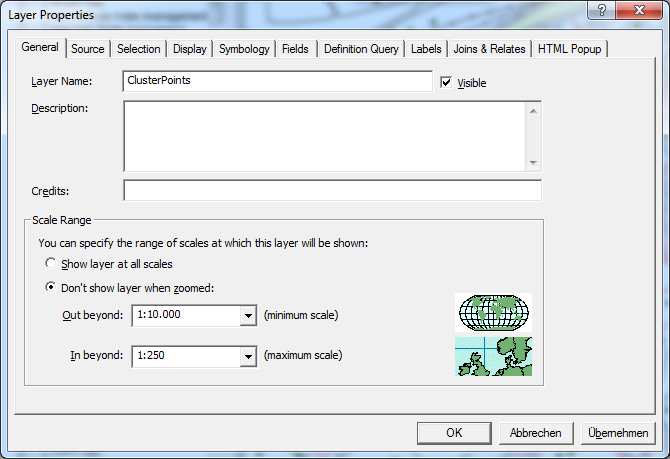Scale Range in ArcMap Layer Properties dialog