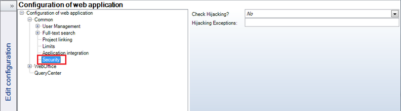 Configuration - security Configuration - security