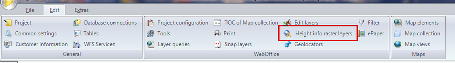 Height info raster layers - WebOffice category