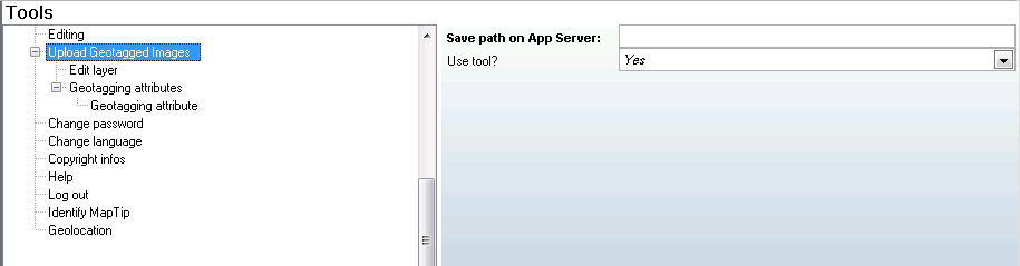 Tool "Upload Geotagged Images" Tool "Upload Geotagged Images"
