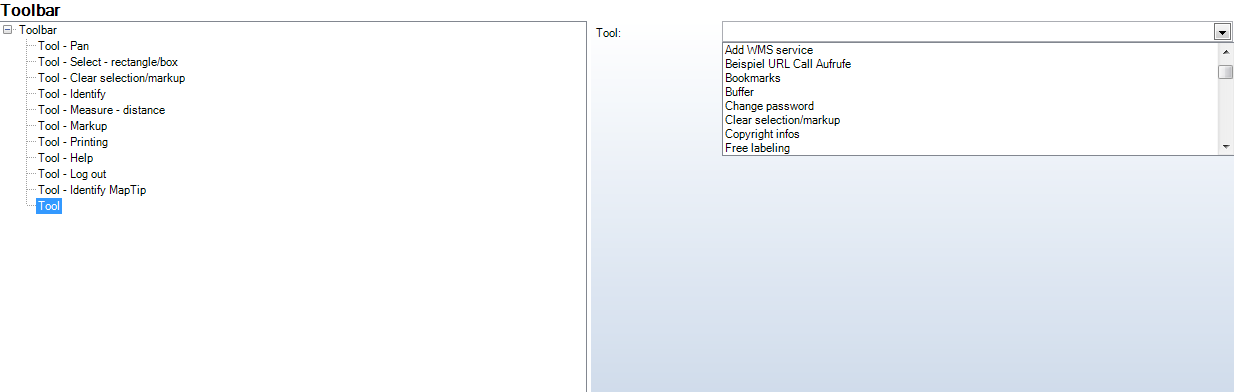Choosing configured tool