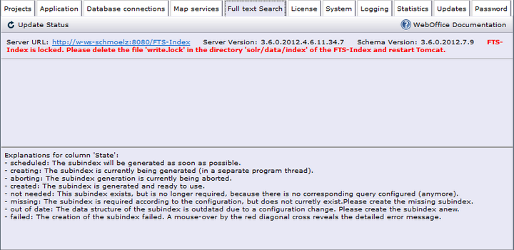 SynAdmin - the FTS-index is locked
