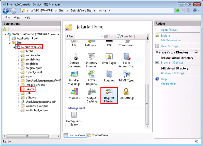 IIS Anforderungsfilterung