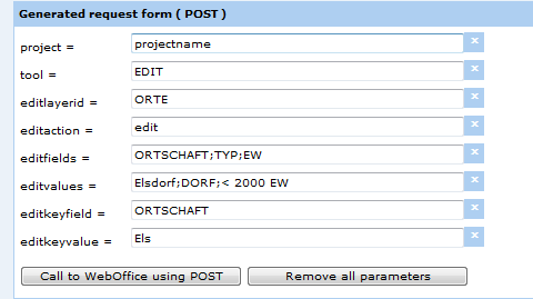 Examples of HTTP request string parameters that can be used to check the behavior of the WebOffice 10 R3 editing module Examples of HTTP request string parameters that can be used to check the behavior of the WebOffice 10 R3 editing module